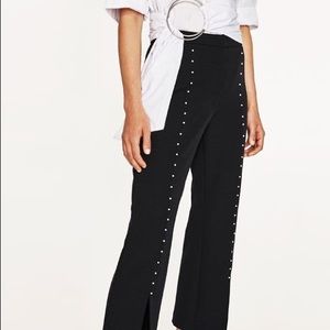 Zara trouser with pearl detail